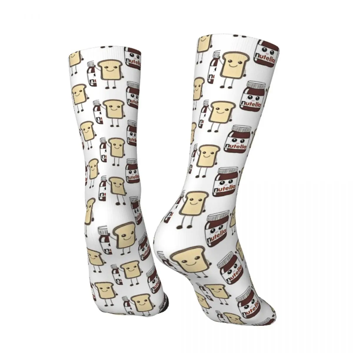 Nutella And Bread Stockings Italian Graphic Funny Socks Winter Non Slip Socks Men's Outdoor Sports Quality Socks