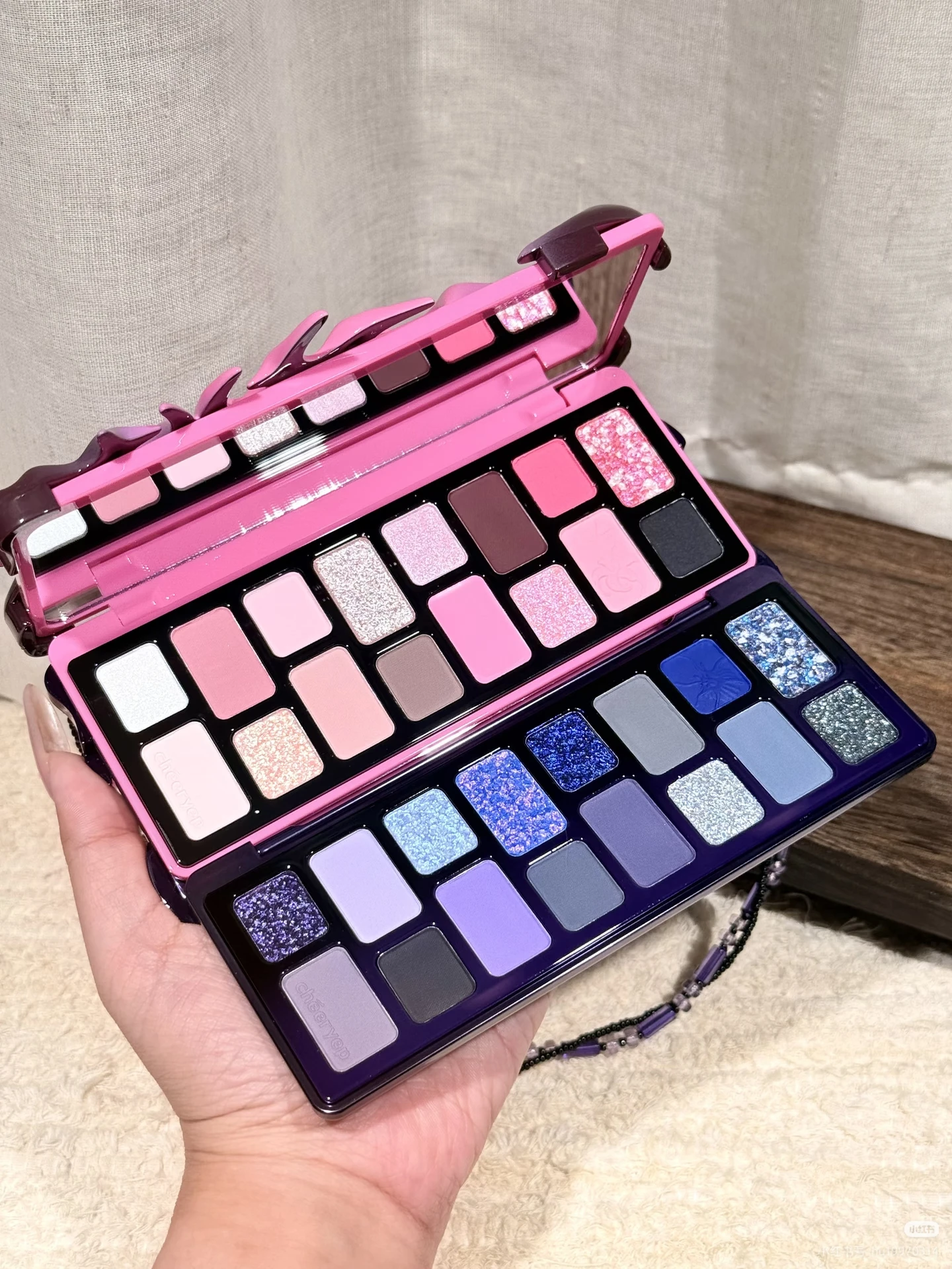 Qianyan 16 Color Eye Shadow Palette Pink Brown Cowboy Blue Multicolor Matte Pearl Smoky Eye Makeup Palette