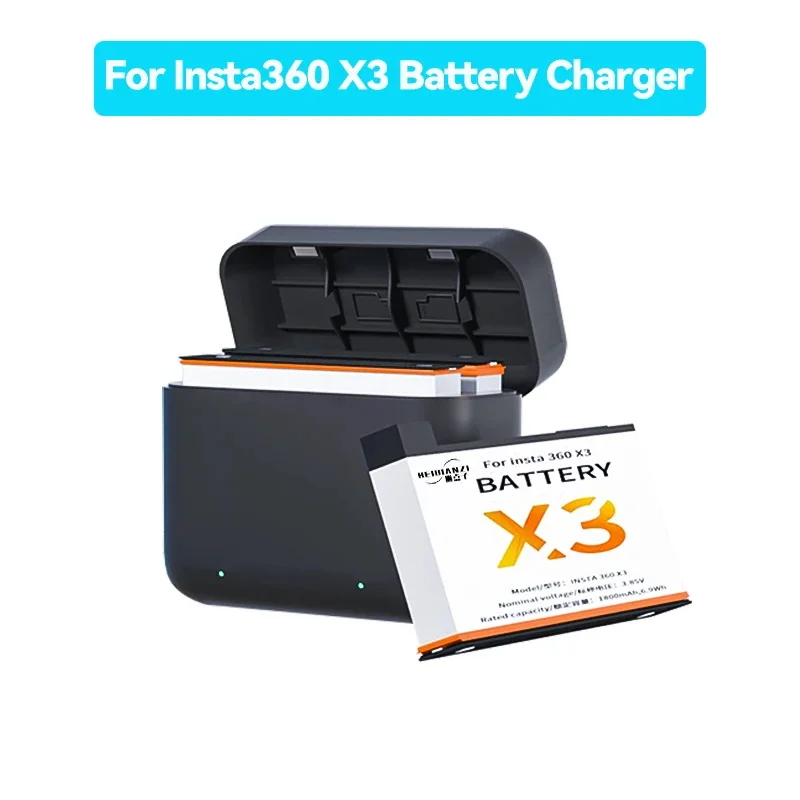 

1800mAh For Insta360 X3 Battery Charger Insta360 X3 Camera 360 Panoramic Action Camera Batteries Accessories For Insta360 ONE X3