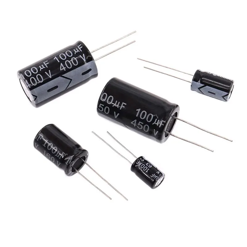 50PCS 68 120UF 450V Plug-in Aluminum Electrolysis Capacitor