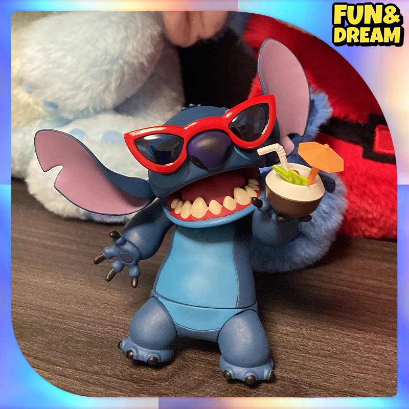 Kiyodo Disney Lilo & Stitch Anime Figure Stitch Action Figure 9cm 1/12 Scale Children Toys Room Decoration Birthday Gift