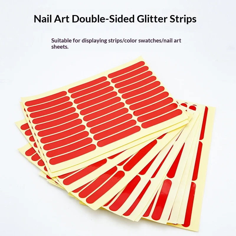 

Double-sided Transparent Nail Glue Strips For Temporary Nail Displays Seamless Adhesive Strips For Manicure Artwork Boards