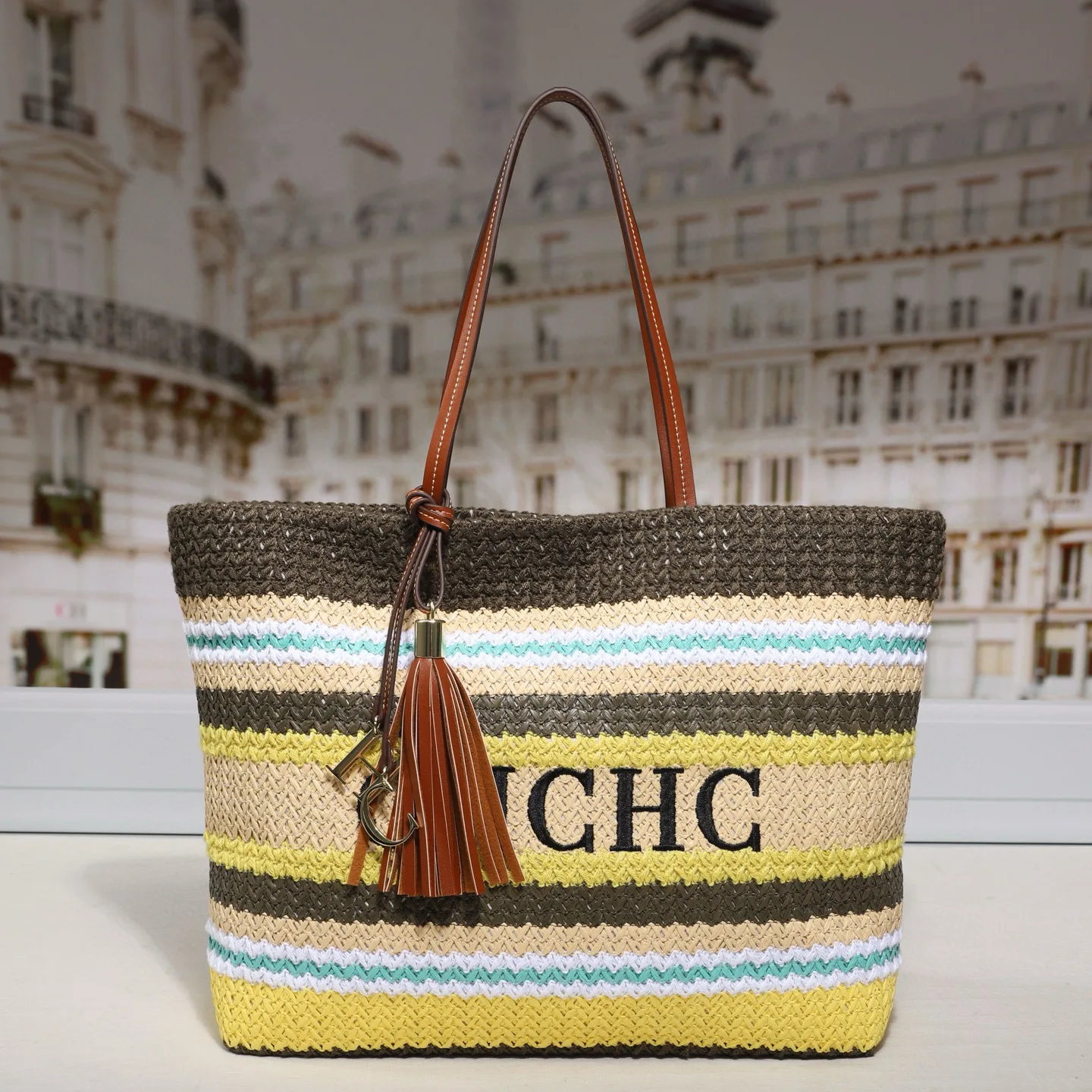 

‌2025 Woven Straw Bag for Women, Chic Oversized Tote - Natural Boho Shopper, Large Capacity Handbag for Beach and Daily Use