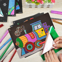 DIY Magic Transfer Painting Crafts Kids Arts And Crafts Educational Toys For Children Cartoon Creative Learning Drawing Toys