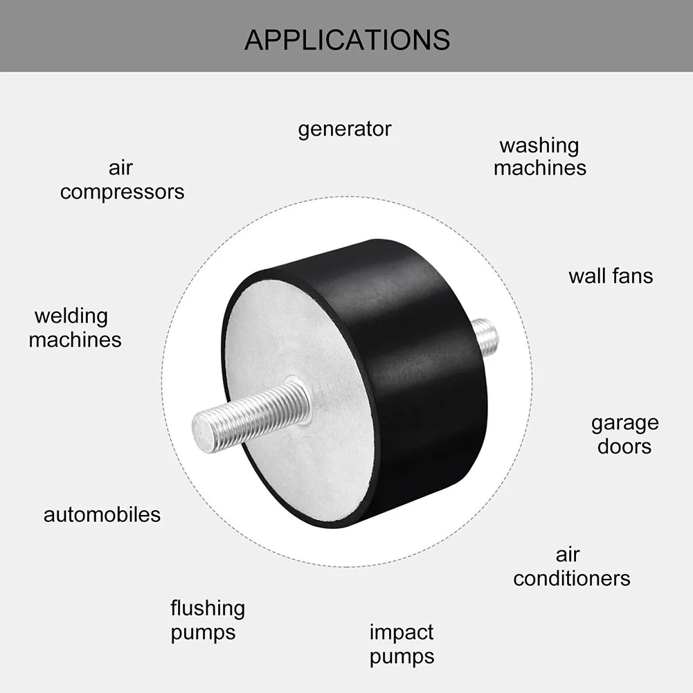 1Pcs M3 M4 M5 M6 Rubber Shock Mounts Metal Anti Vibration Bobbin Isolator Damper Vibration Isolator For Water Pumps