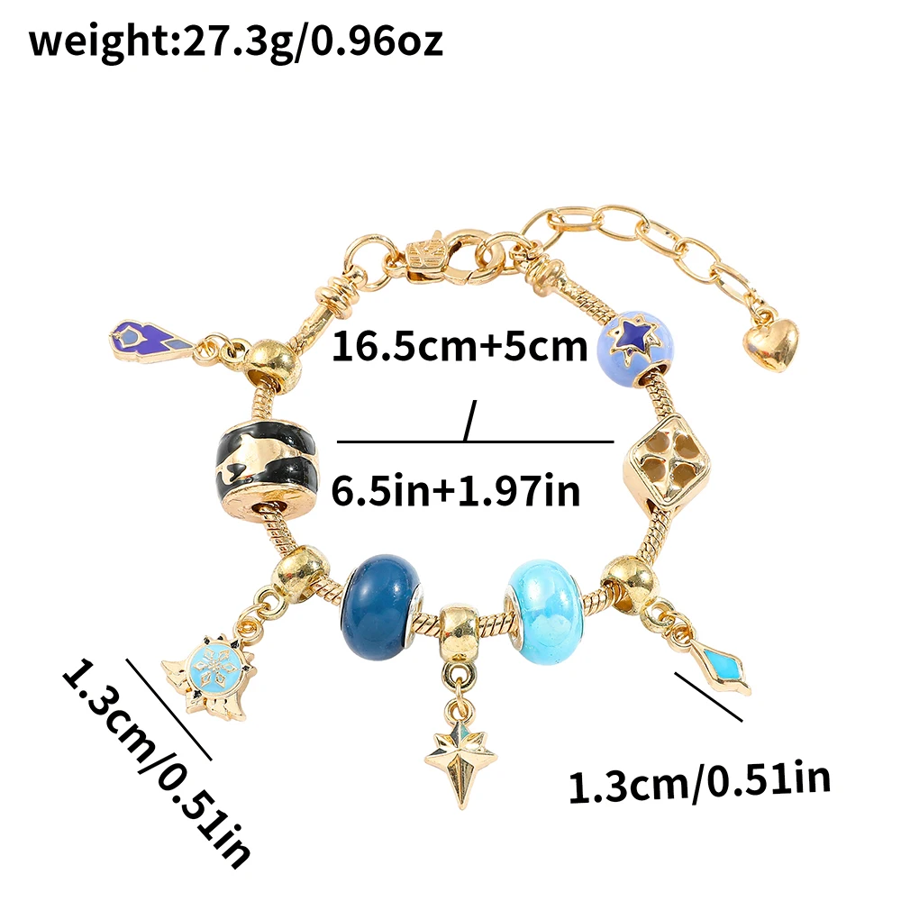 Anime Game Genshin Impact Charms Bracelets for Women, Pendant Bangles, Fashion Hand Chains, Jewelry Accessories