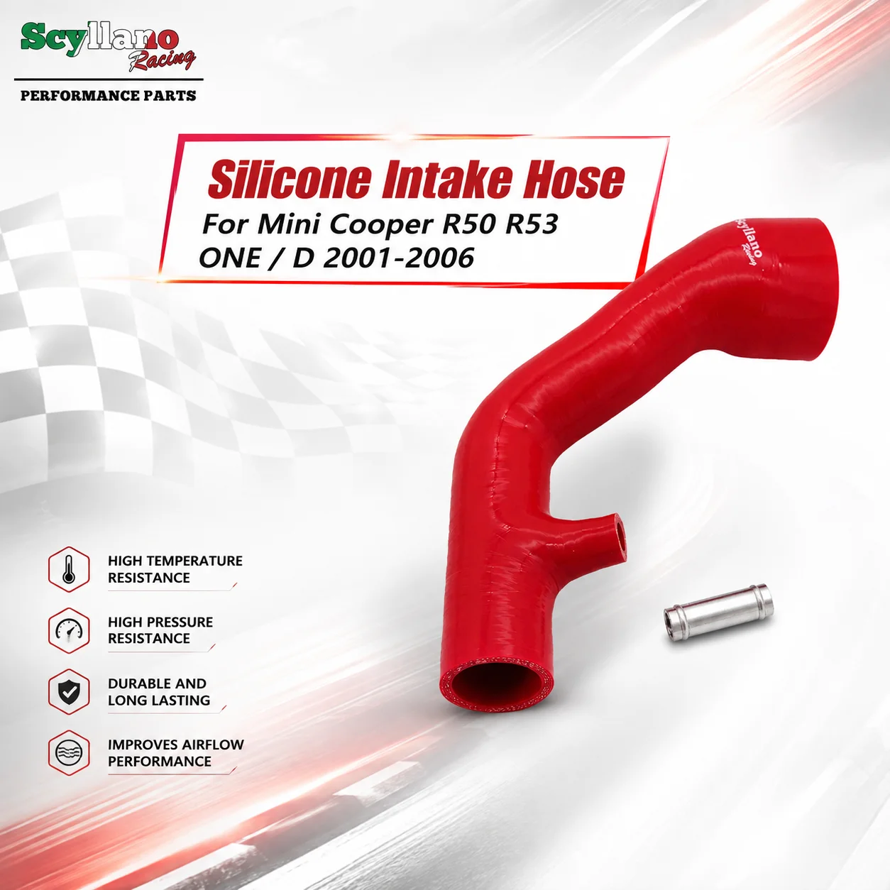 Air Intake Inlet Silicone Hose Tube For Mini Cooper R50 R53 ONE/ONE D 2001-2006 Air Filter Connector Pipe Direct Replacement
