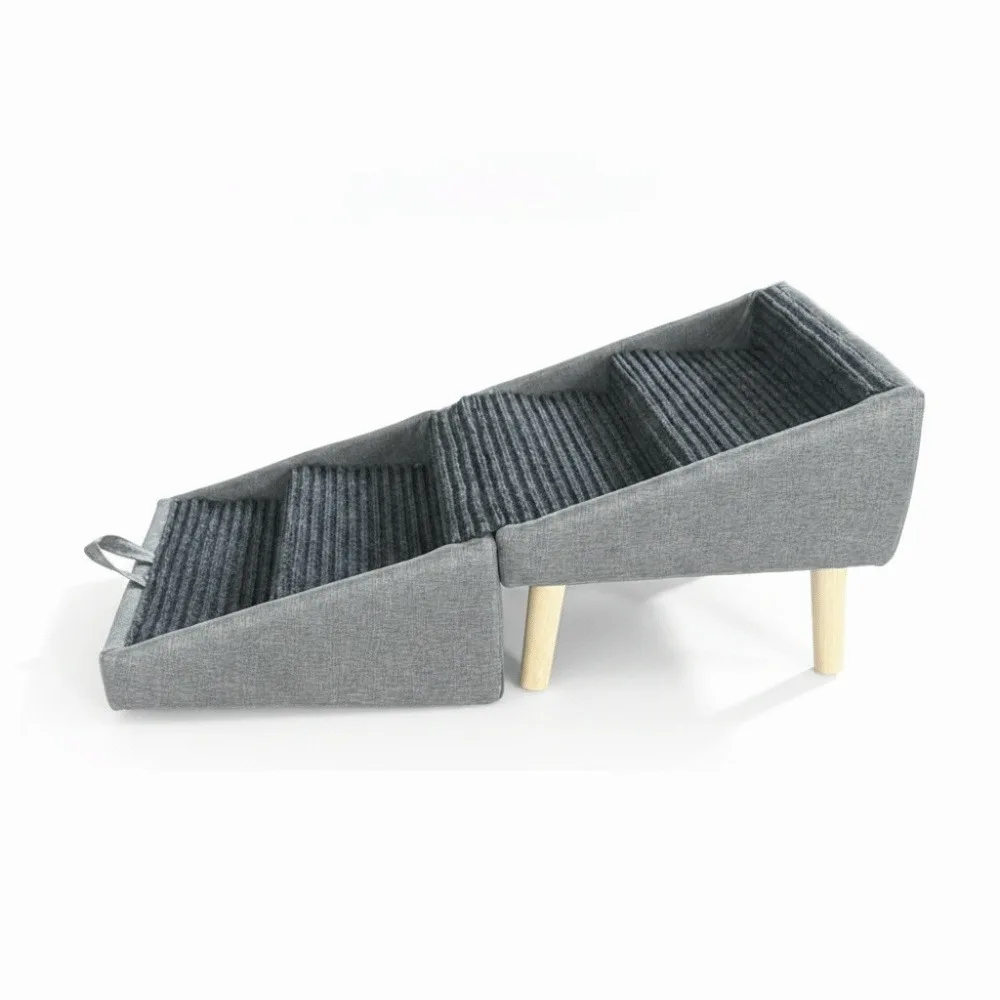 Foldable Dog Vehicle Ramp Multifunctional Non-Slip Cat Vehicle Ramp Foldable Design Footrest Stool Pet Ladder Small Breed Animal