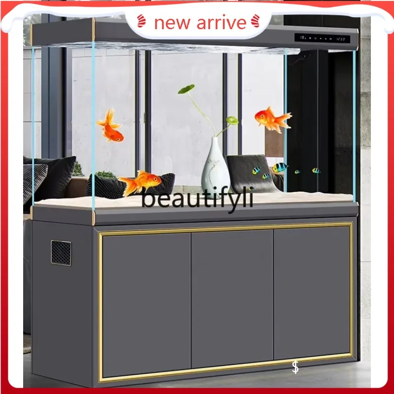 

AFish tank ecological intelligence 2024 new aquarium light luxury ultra-white entrance large bottom filter intelligence H