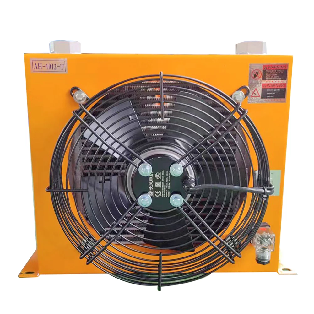 AH1012T-CA 100L/Min Hydraulic Oil Cooler with Bypass Valve for Hydraulic System Industrial Air Heat Exchanger Oil Radiator