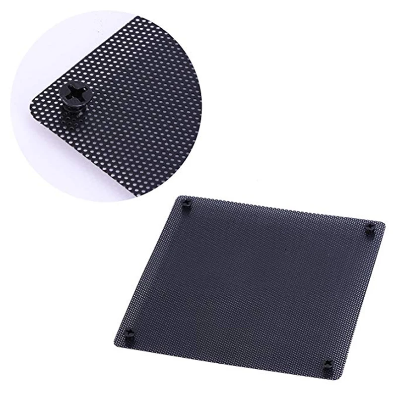 

10pcs 120mm Dust Filter Computer Fan Filter Cooler PVC Black Dustproof Box Cover Computer Mesh Pack of 10, Includes 40 Screws