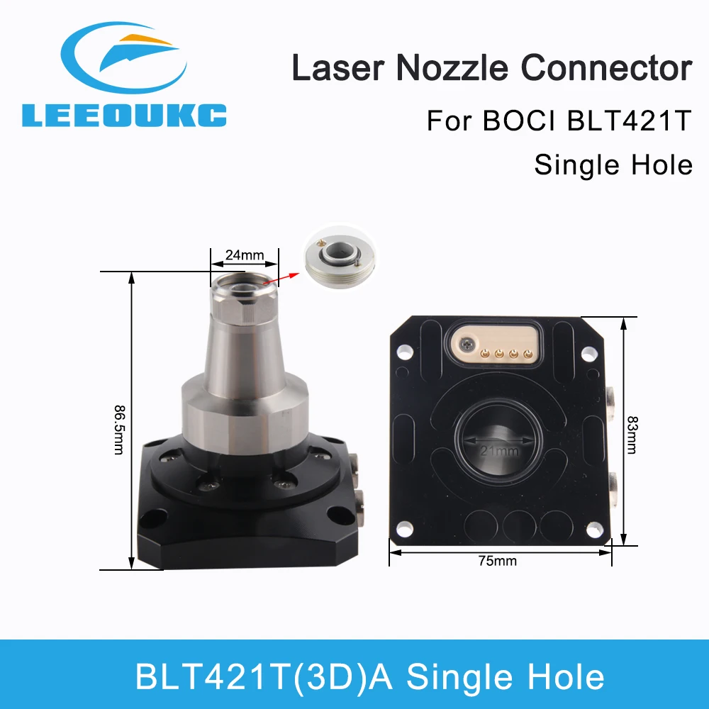 LEEOUKC BOCI Laser TRA Laser Head Nozzle Connector Sensor Nozzle Holder BLT421T 3D BLT641 20KW For BOCI Laser Cutting Head