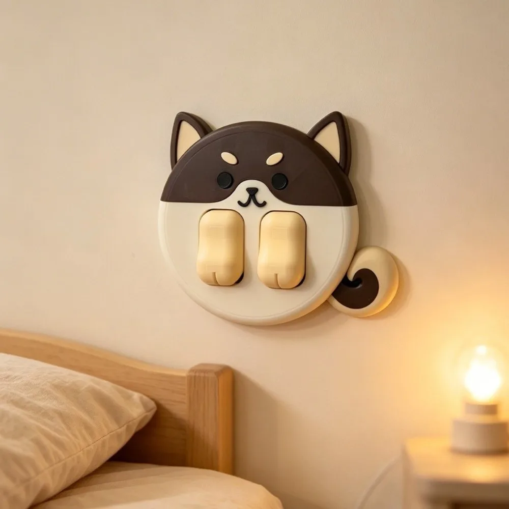 3D Printed Switch Panel Cover Cartoon Animal Raised Paw Buttons Wall Switch Plate 86 Wall Switch Rounded Edges