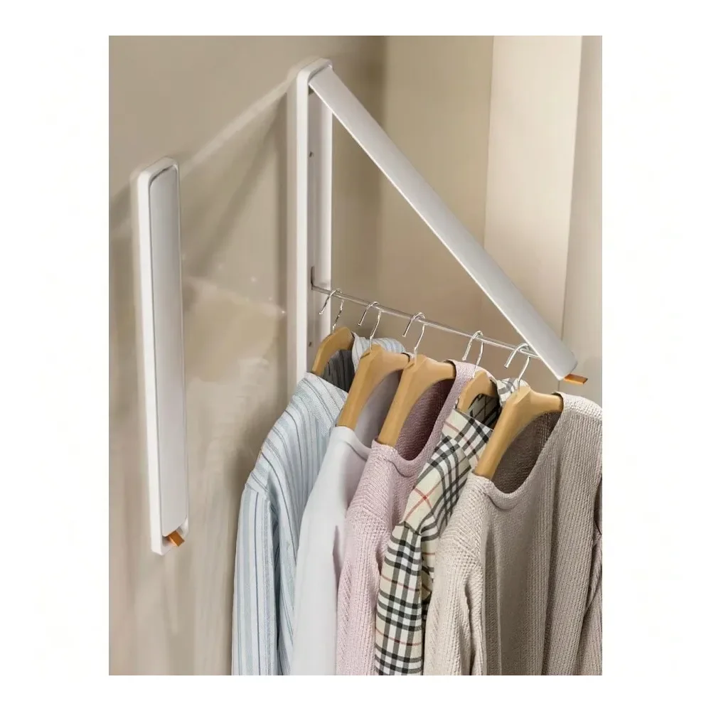 

Drying Rack Wall Mounted Retractable And Foldable Clothes Hanger For Laundry Room Organization And Storage Clothes Hanger Rack
