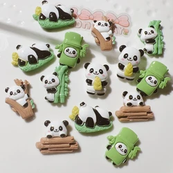 10Pcs New Cute Cartoon Mini Panda Series Flat Back Resin Scrapbooking DIY Jewelry Craft Decoration Accessories