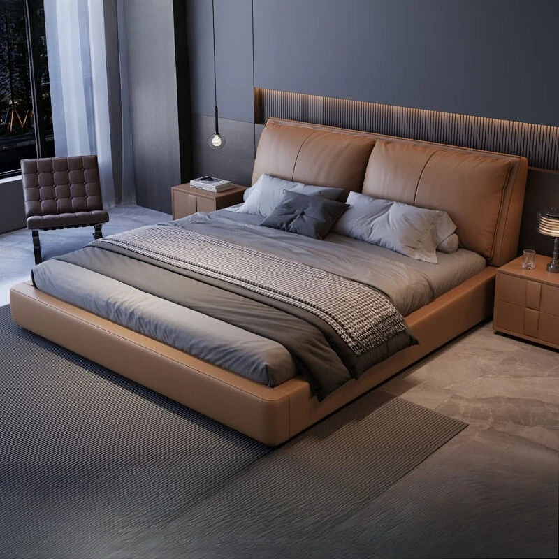 

queen size frame Double bed 220x200 cm bases Headboard lit luxe cosy Two persons bed bedroom home letto matrimoniale furniture