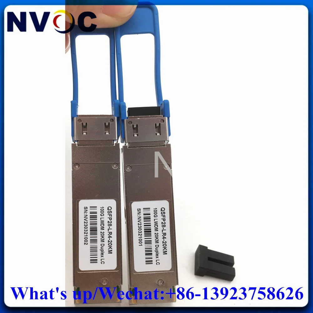 

2Pcs 100G QSFP28 LR4 Optical Transceiver, 1295~1310nm 20km LC Single Mode Duplex Optic Module LAN-WDM QSFP28-LR4 DOM