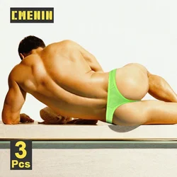 CMENIN Nylon Mesh Summer Breathable Men Thongs Low Rise Gays Jockstrap Panties Sissy Bikini Men's Fitness Thongs Man Underpants