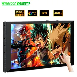 Wisecoco 7 Inch 1920x1080 FHD Portable Monitor Touch IPS Screen Type C Gaming Display for Raspberry Pi Laptop PC PS5 XBox