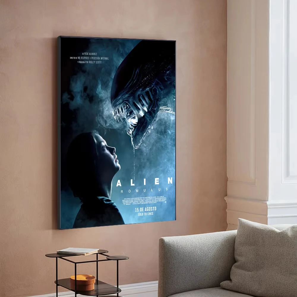 Alien Romulus Poster 2024 New Movie Canvas Painting Vintage Wall Art Pictures For Living Room Home Decoration Frameless