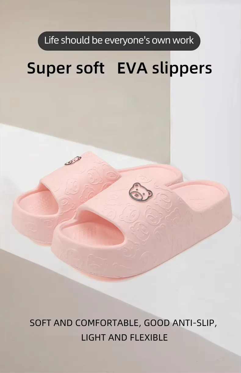 

Non-slip EVA Slippers Indoor Bathroom Home Sandals Lightweight Summer Outdoor Wear Flip Flops