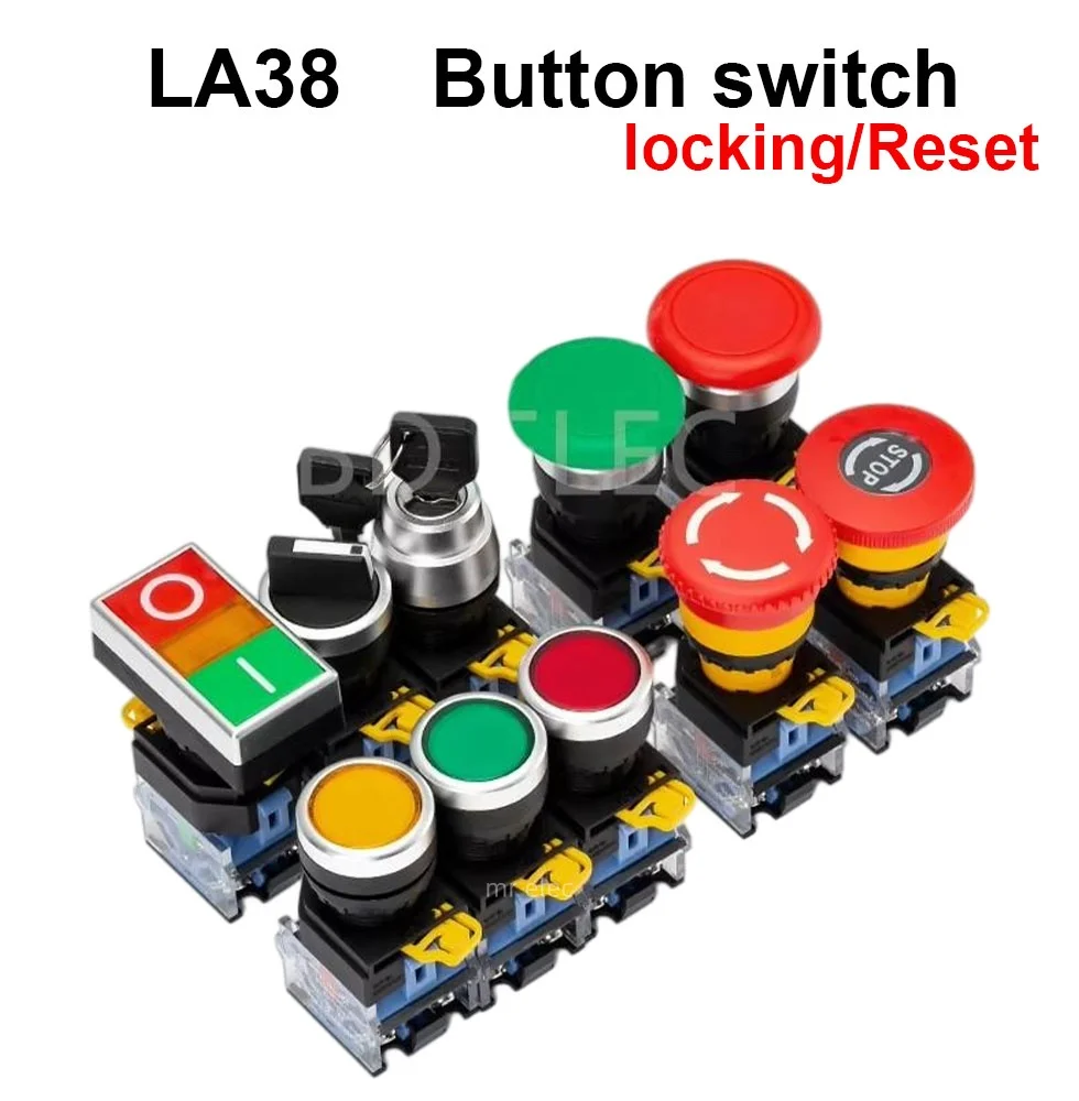 

Кнопочный переключатель с самовозвратом, самоблокирующаяся аварийная остановка, поворотный переключатель для бега, переключатель управления запуском, грибная водонепроницаемая кнопка