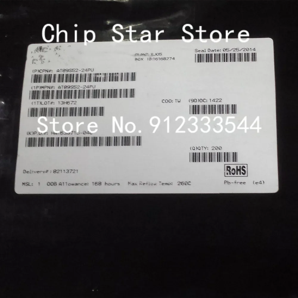 5pcs/Lot AT89S52-24PU AT89S52 DIP40  8 Bit MCU 8051 Family AT89S52 Series Microcontrollers 100%New And Original