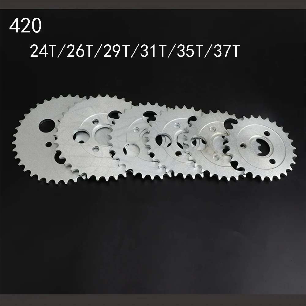 Motorcycle Z50 rear gear sprocket 24T/26T/29T/31T/35T/37T teeth for 420 chain for off-road bike RM monkey bike 50CC