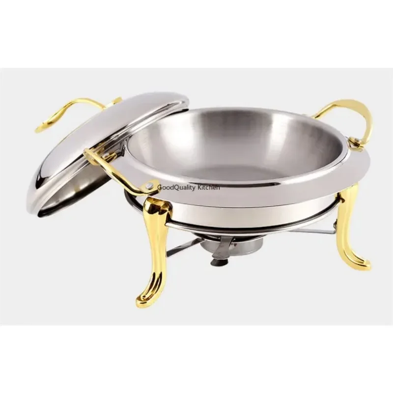 Thickened stainless steel alcohol dry gold pot small hotpot restaurant Pot hotel commercial household shabu fry pot