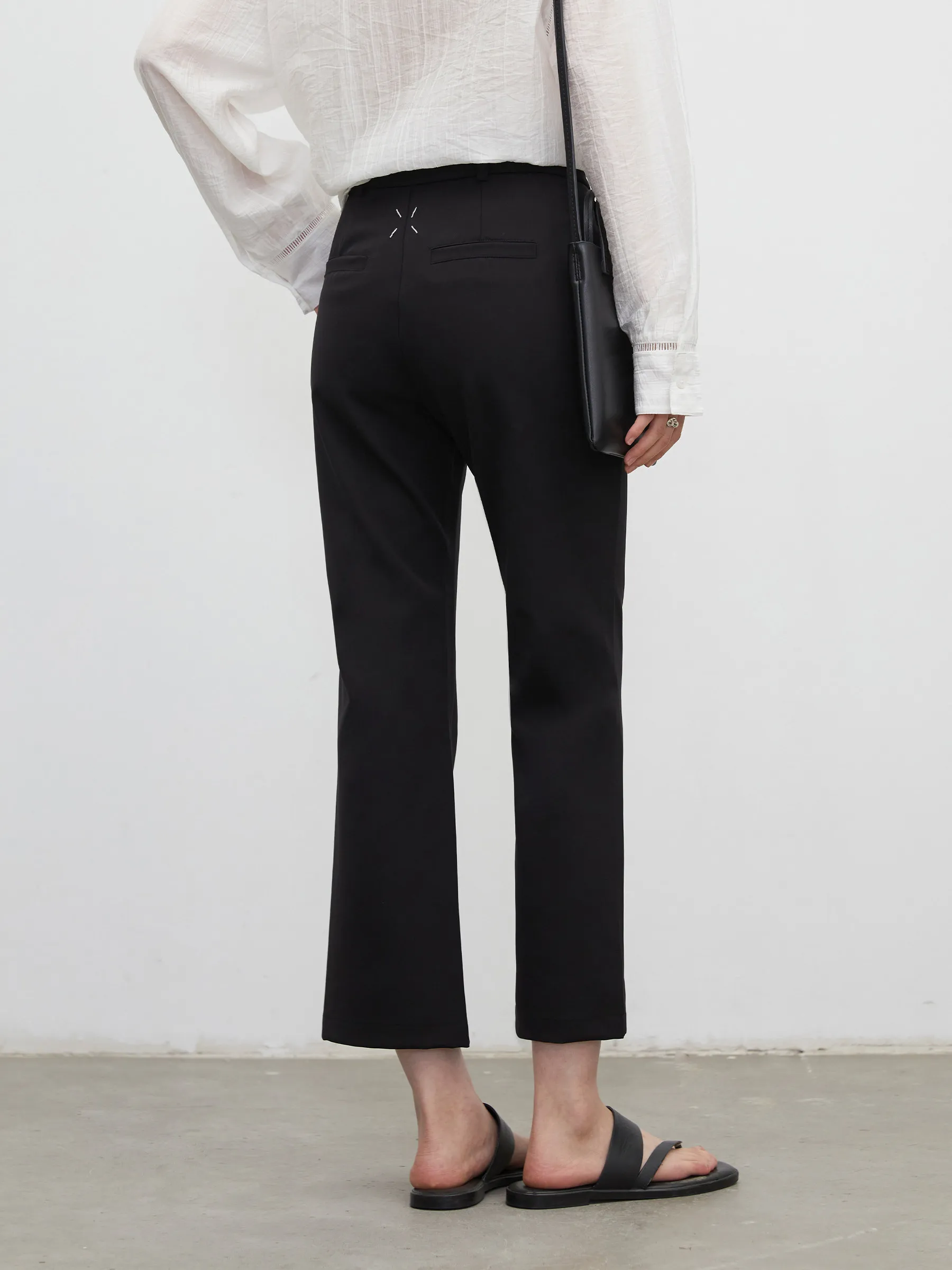 CHIC VEN Fashion Women Pants New High Waist Casual Female Trousers Black Flared Ankle-Length Bottom Pant Spring Autumn 2026