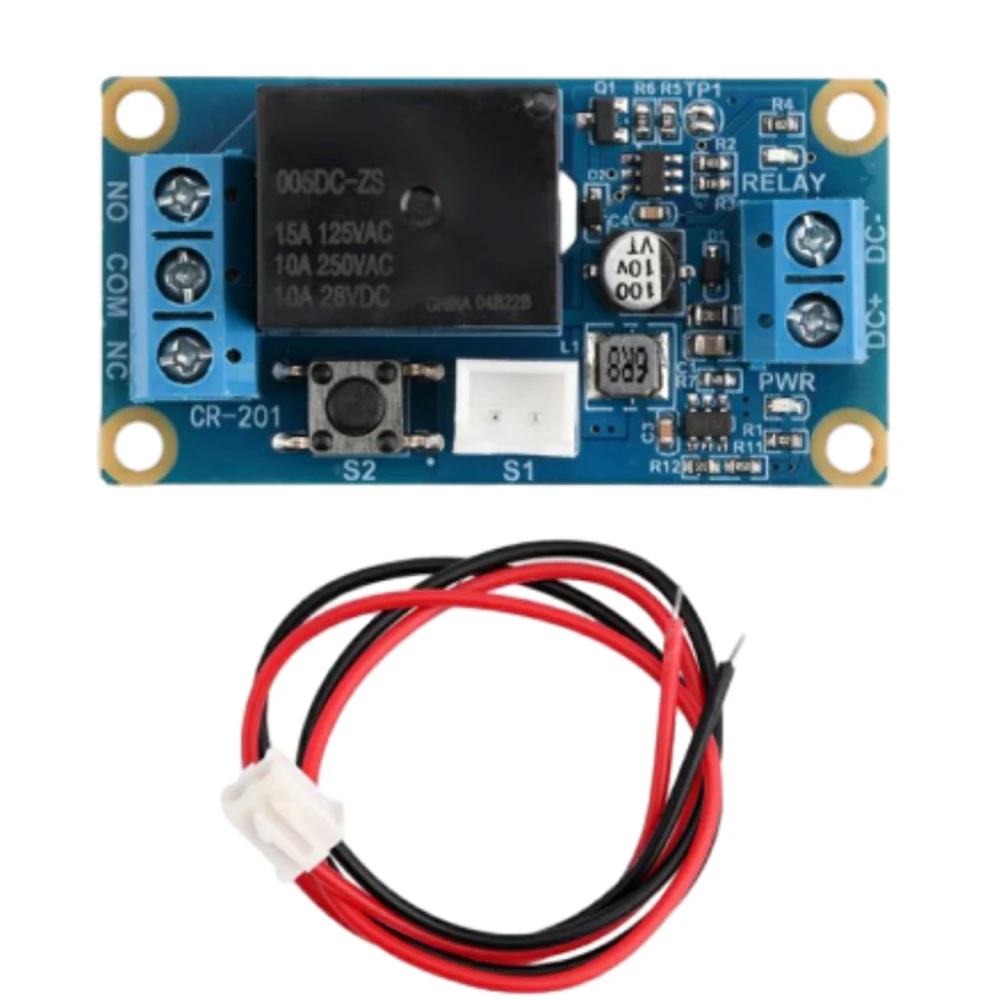 

One Key Start Stop Self Locking Relay Module DC5-28V 100mA 1 Channel Single Key Bistable Self-locking Relay Board MCU