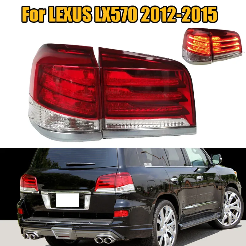 Wewnętrzna zewnętrzna tylne światło LED światło hamowania lampka sygnalizacyjna dla LEXUS LX570 2012 2013 2014 2015 części samochodowych