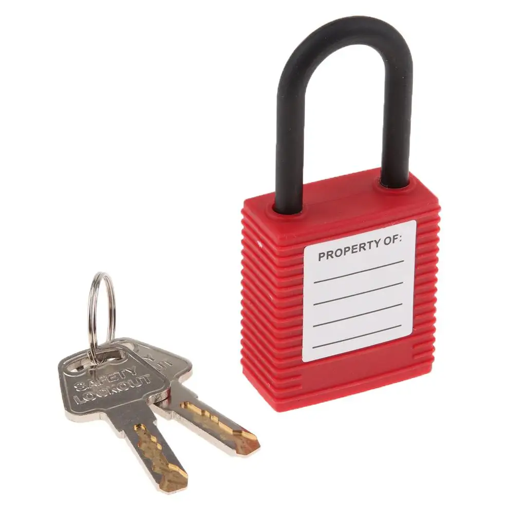 Safe Lock Mechanism Isolation Lockout Padlock with Danger Label Keyed Padlock for Workplace Hazard Control