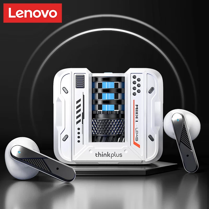 Auriculares Originales Lenovo Gaming Headset LP49 TWS Bluetooth 5.4 Inalámbricos Deportivos con Sonido HIFI, Auriculares para Música y Llamadas HD 2026
