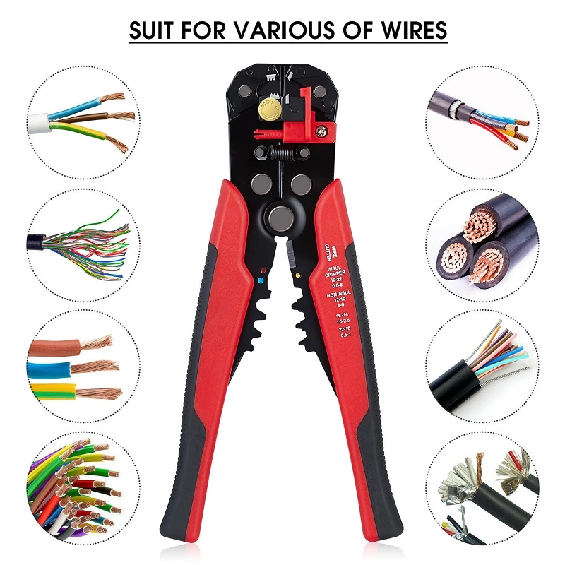 

Multifunctional Automatic Stripping Pliers Cable stripper Tools Used For Cables Cutting Crimping Terminal 0.2-6.0mm Hand Tool