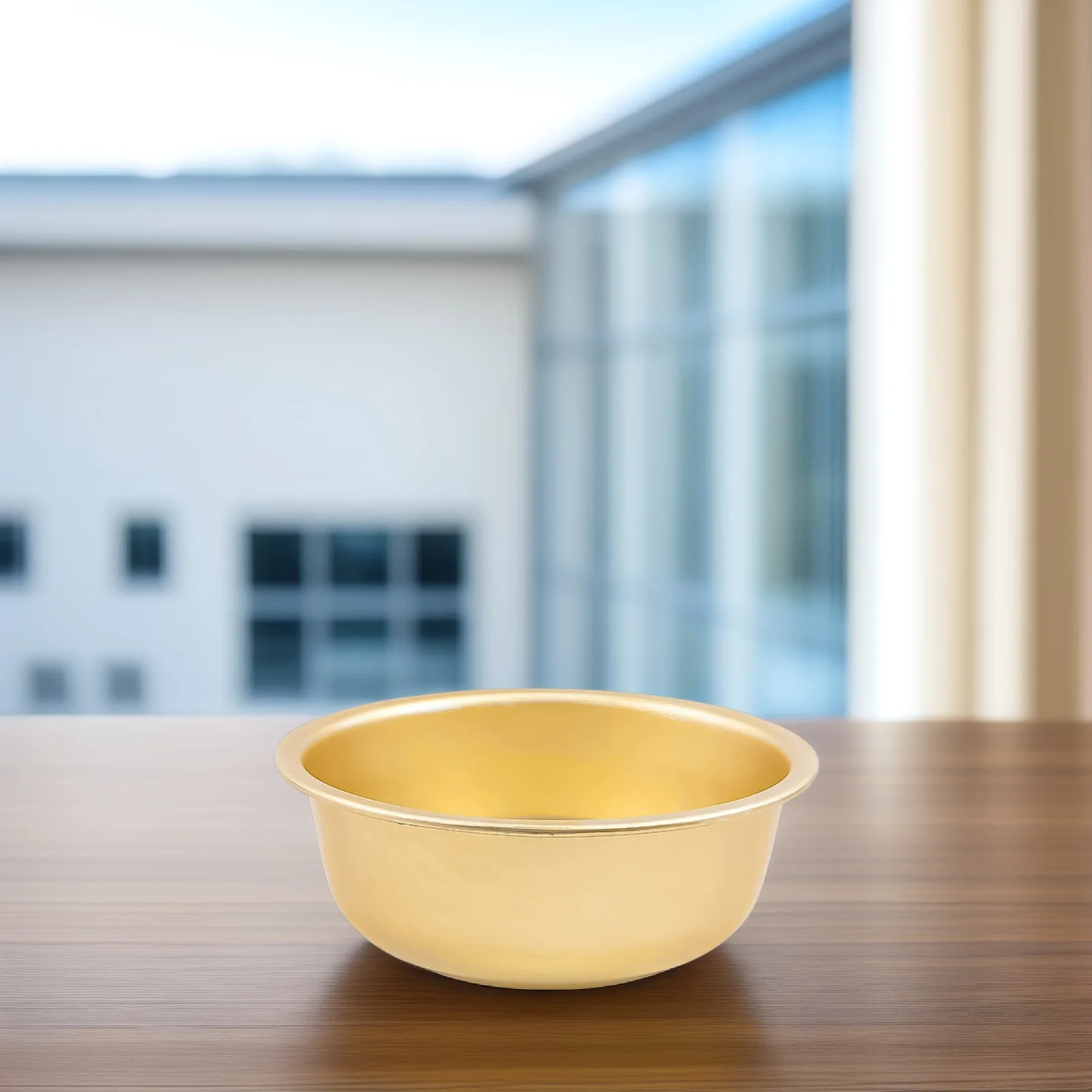 

Round Yellow Aluminum Soup Basin Home Washing Thicken Golden Fruit and Vegetable