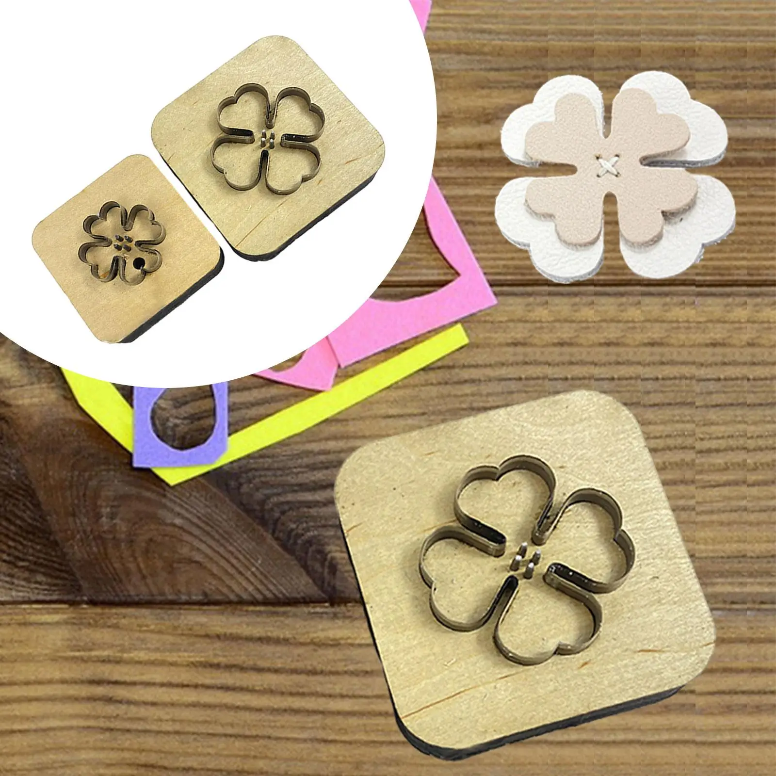 2x Four Leaf Clover Leather Cutting Dies for Beginner Leather Cutting Mould