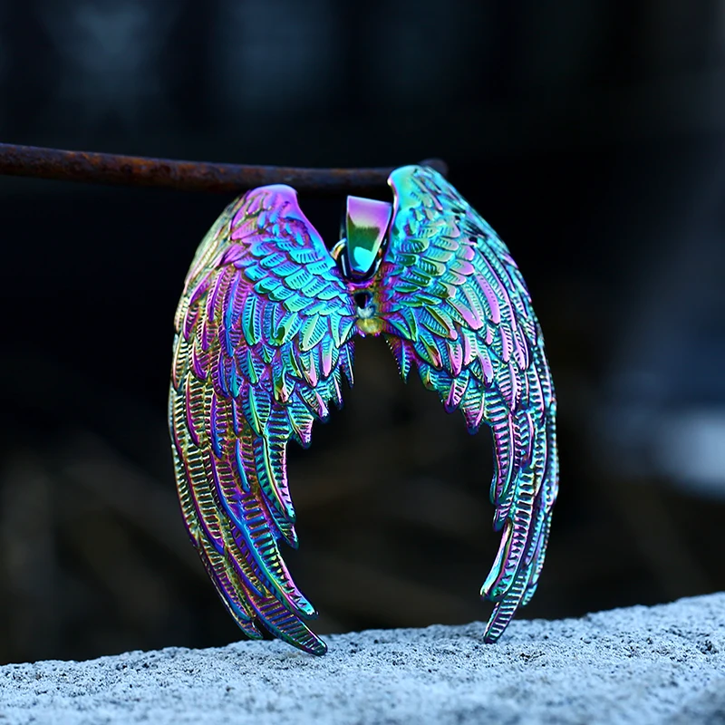 Beier Classic Angel Wings Pendant necklace For Man Stainless Steel Good Detail Fashion Jewelry BP8-776P