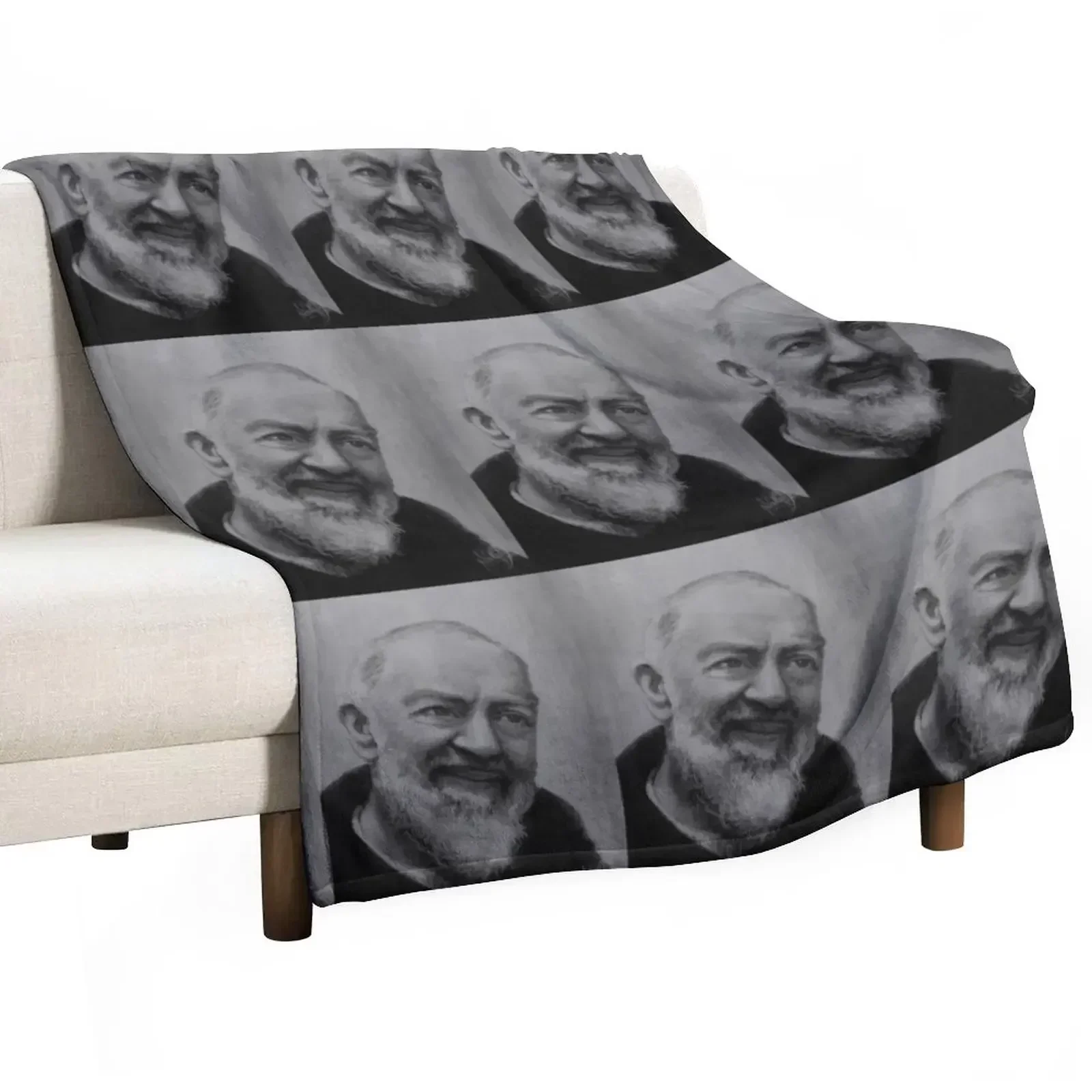 

Padre Pio Throw Blanket Sofa Quilt Custom Sofa Blankets