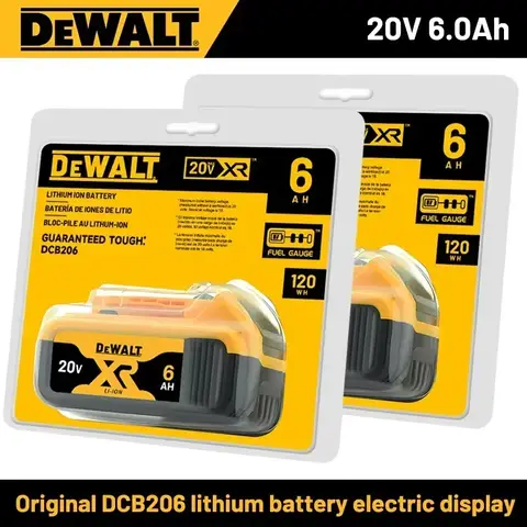☝️ Batteria originale DeWalt 6Ah/5Ah/2Ah 20V sostituibile DCB184 DCB200 DCF892 DCF845 DCF850 DCF911 DCD800 DCD805 Batteria per utensili