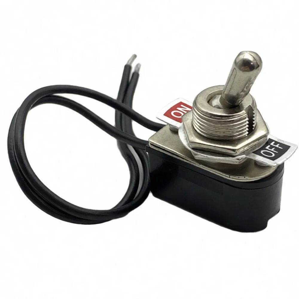 Industrial Toggle Switch 12mm Mounting Power Control 2 Position Rocker Design Compact Durable Electronic Equipment Part