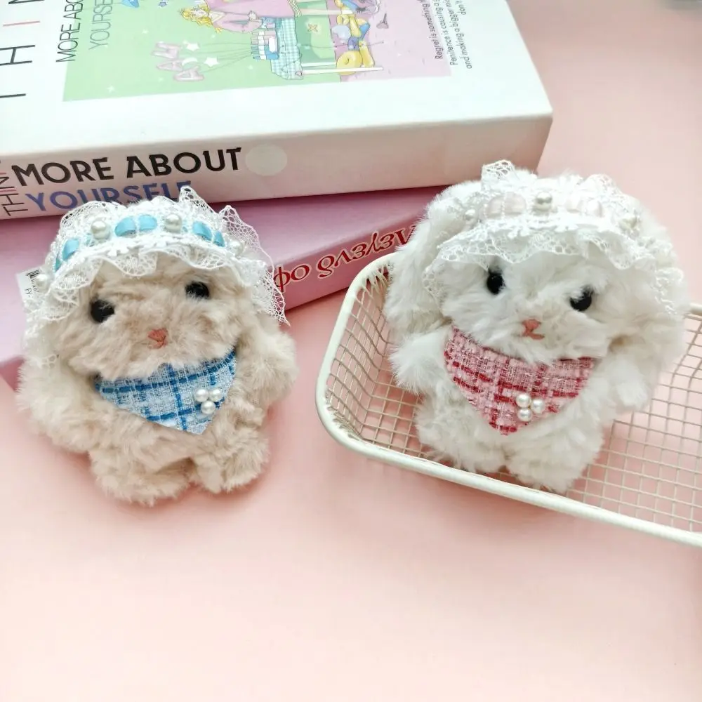 لطيف الكرتون الأرنب أفخم دمية مفتاح سلسلة Bowknot لوليتا أفخم حلقة رئيسية محشوة مفتاح حامل #5