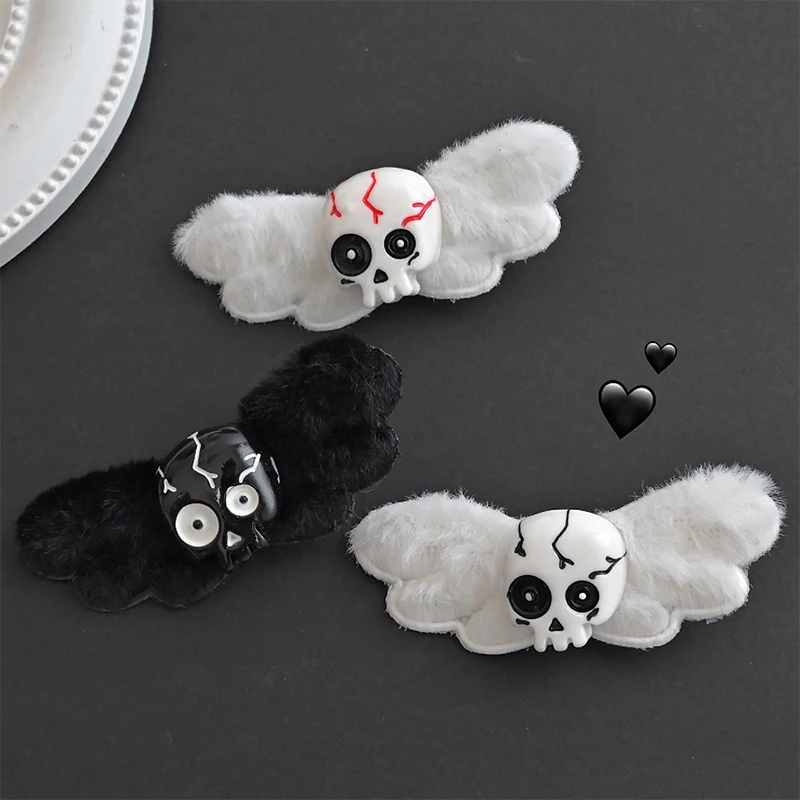 Fashion Gothic Skeleton Wings Hair Clips For Women Girls Lolita Skeleton Hair Clip Halloween Party Hair Accessories Gifts