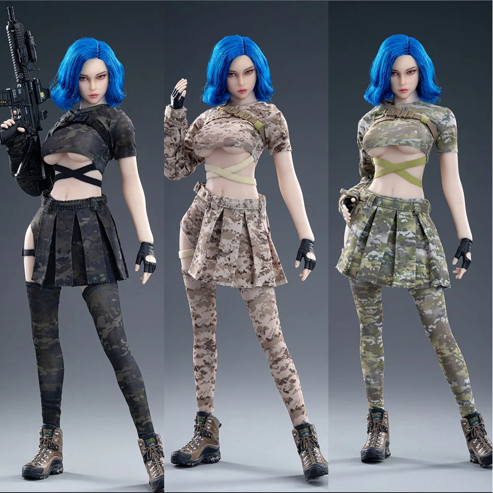 Fire Girl Toys FG091 1/6 Scale Women's Clothes Armed Girl Costume Camouflage Combat Suit Fit 12'' TBL S10D Action Figure