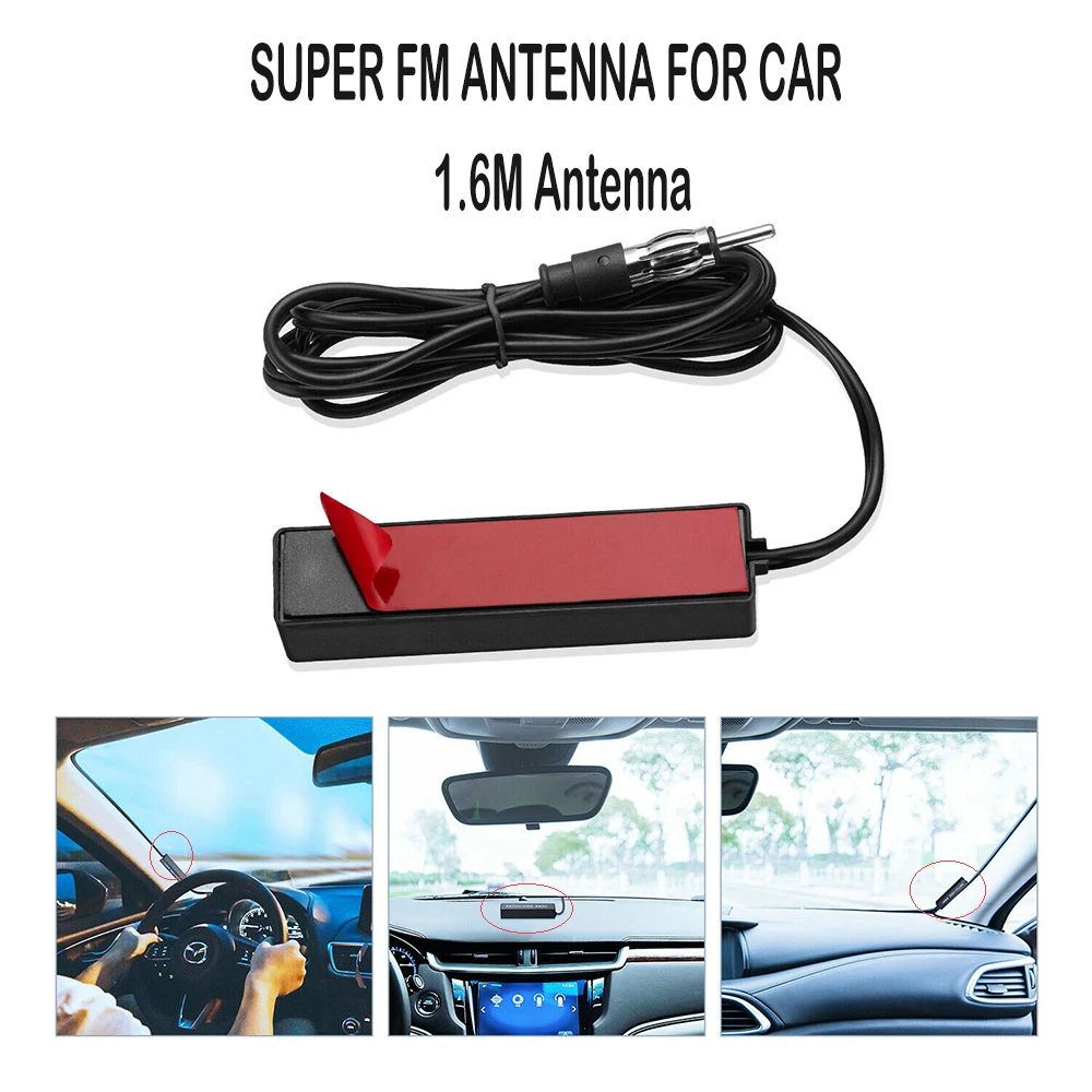 Universal Hidden Amplified Antenna Kit 12V Electronic Stereo AM/FM Radio Fits Car Truck Motorcycle Boat Golf Cart Campers