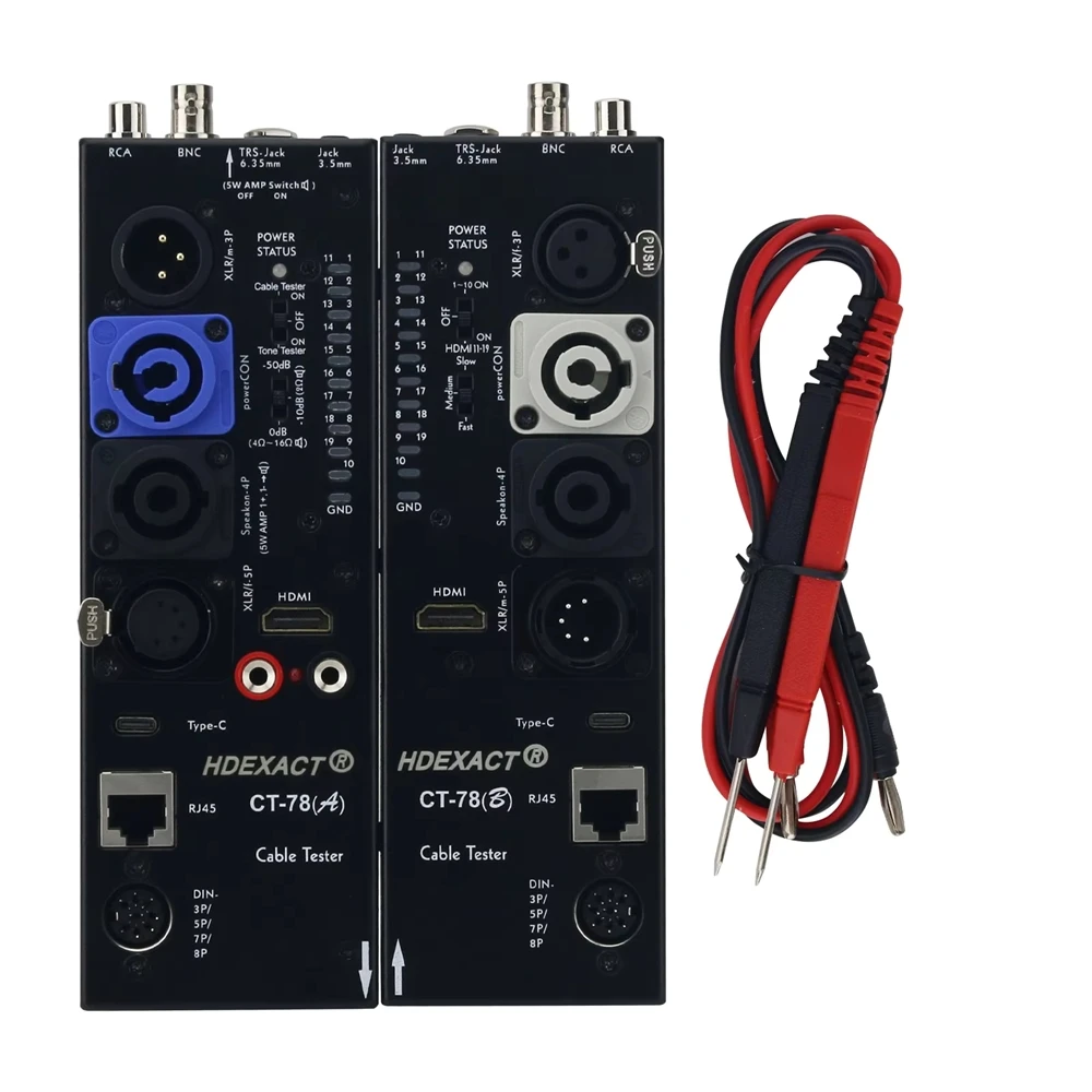 NEW CT-78/CT-88 Split Multi-functional Cable Tester XLR Signal Cable Checker HDM Tester Need Prepare 2PCS 9V Batter by Yourself