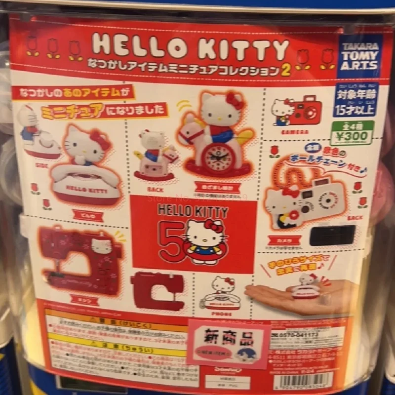 Echte Sanrio Hello Kitty Camera Wekker Nostalgische Hangers Blind Box 50e Verjaardag Ornament Cartoon Anime Speelgoed Cadeau