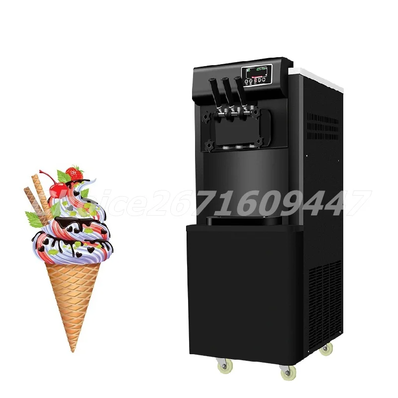 

Commercial 3 Flavors Fruit Ice Cream Makers 18-25L/H 3 Taste Ice Cream Vending Machine Vertical Soft Ice Cream Making Machine