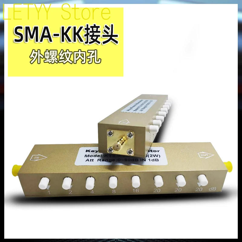 

SMA/N Type Button Adjustable Signal Attenuator 0-90dB Step Adjustable Attenuator/RF Adjustable Attenuator