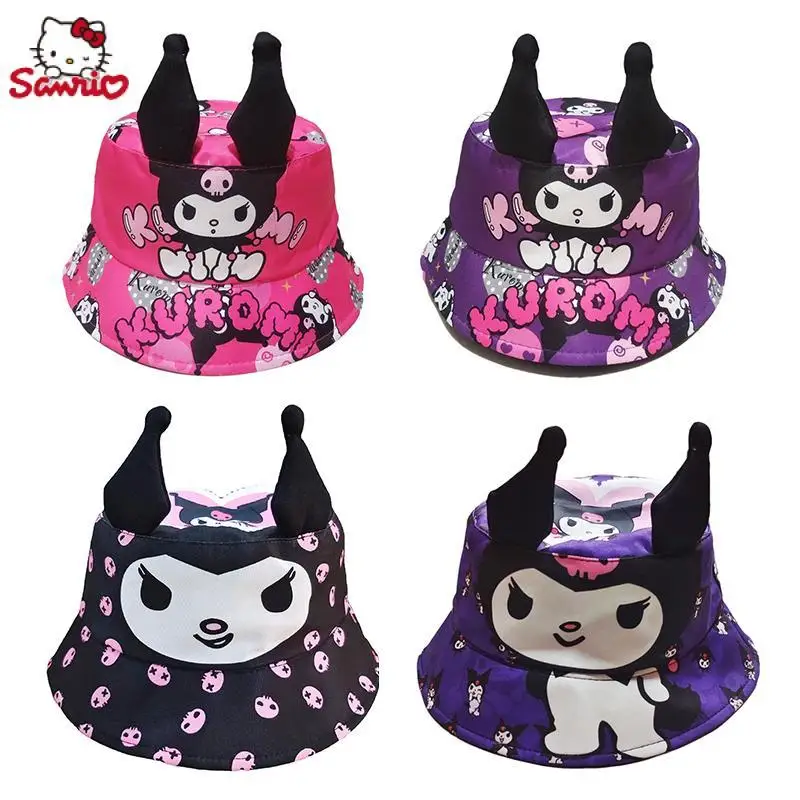 

Cartoon Kawaii Sanrio Kuromi Fisherman Hat Boys Girls Cute Anime Outdoor Sunscreen Cap Sunshade Hat Sun Hat Kids Birthday Gift